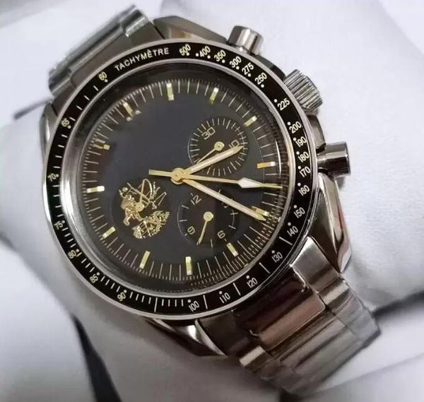 

u1 men watch 50th anniversary automatic mechanical movement james bond 007 designer watches space montre de luxe stainless luxury male wrist, Slivery;brown