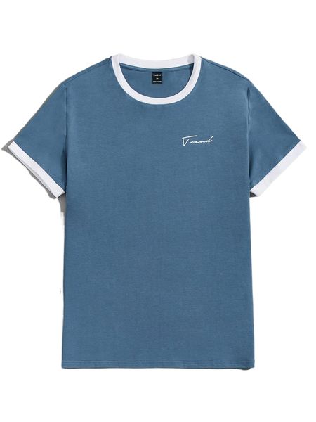 

men letter graphic ringer tee 51ol#, White;black