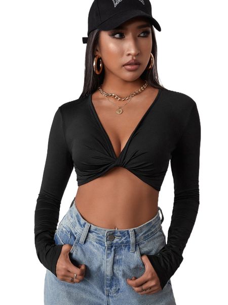 

twist front crop e5iw#, White