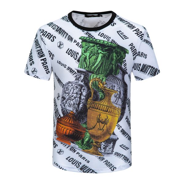 

2022 summer new t shirts pure cotton breathable quick dry for men short sleeve luxury designers men clothing fashion color black red asia si, White;black