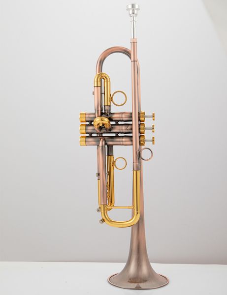 Trompete estudantil trompete de luxo Retro Copper B Trumada de bocal e acessórios de caixa
