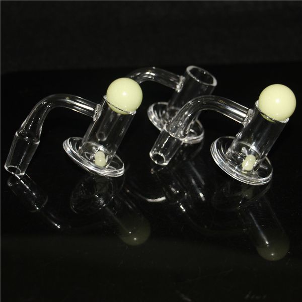 Smoking Blender Spin Quartz Banger Nail Terp Slurper, abgeschrägte Kante, kuppellose Quarznägel, 10 mm, 14 mm Außengelenk, 45 90 Grad, für Glas-Bubble-Dab-Bohrinsel-Bong