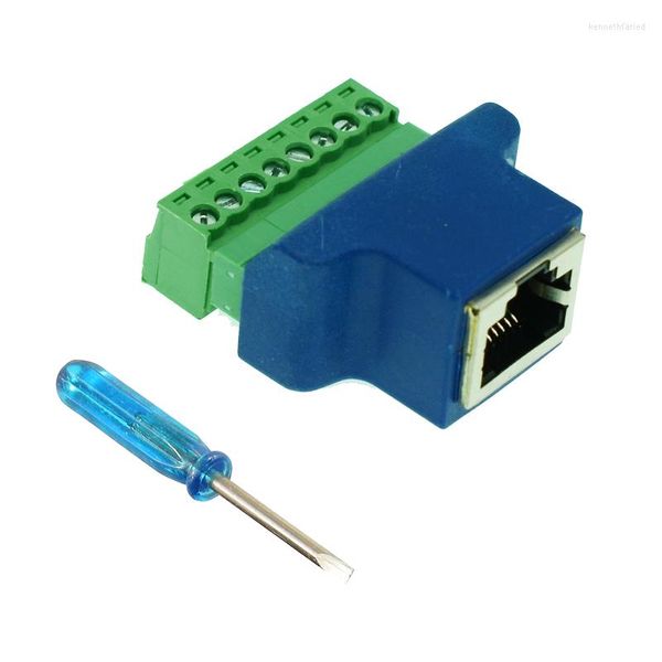 Accessori per l'illuminazione Altro 10pcs Connettori a colori RJ45 Per adattatore per terminale a vite Splitter per connettore a 8 pin femmina per accessorio CCTV DVRAltro