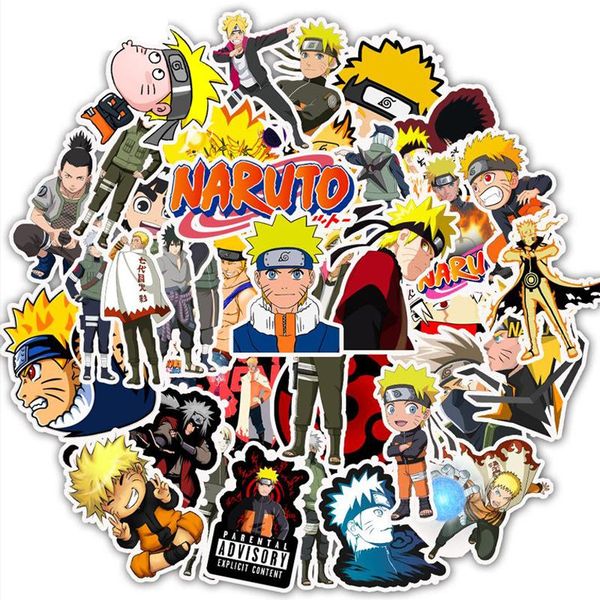 

anime cartoon naruto stickers waterproof pvc car water bottle guitar snowboard motorcycle cool sticker kids toy