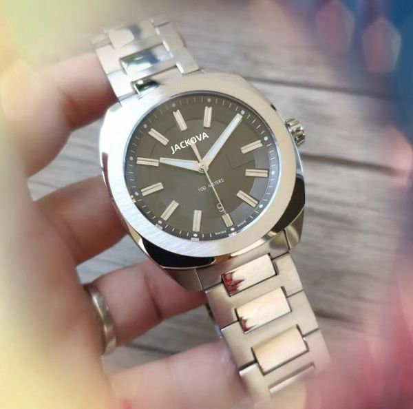 Orologio da uomo con movimento al quarzo di marca di fabbrica, orologio da polso in acciaio inossidabile, orologi premium