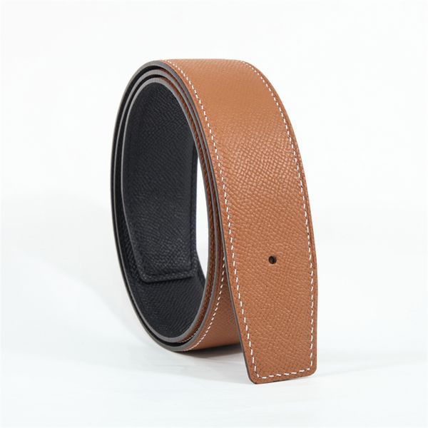 

3.8 cm classic men's belt double-sided use with hardware buckle gift box, Black;brown