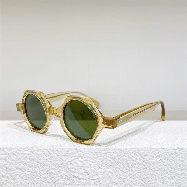 

james tart 231 sunglasses for men women summer style anti-ultraviolet retro plate hexagon frame random box, White;black