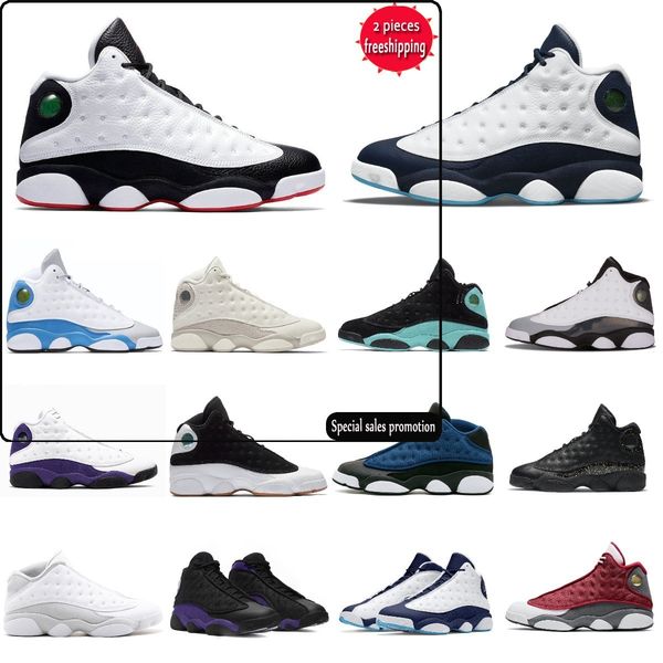 

2022 new men women basketball shoes 13 13s jumpman obsidian red flint aurora green houndstooth mens outdoor sports shoes 40-47, Black