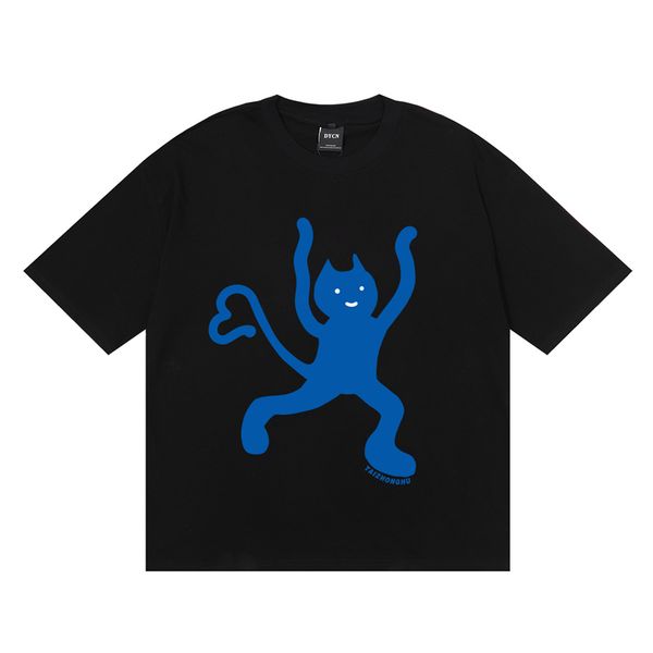 

men oversized tee shirt funny print short sleeve t shirts hip hop korean summer casual cotton, Black;brown