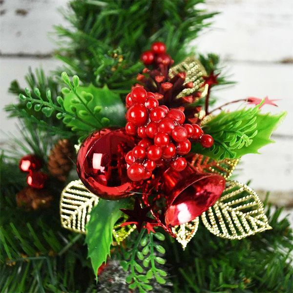 Dekorative Blumen Kränze Künstliche Blumen Beeren für Weihnachtsbaum Dekoration Kunststoff gefälschte Pflanzenzweige Ornament Hochzeit DecorDecor