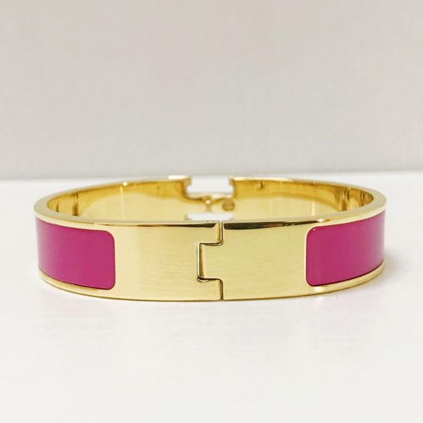 

enamel rainbow bracelets bangle woman cuff fashion gold letter buckle bracelet for man women jewelry 31 colors optional, Black