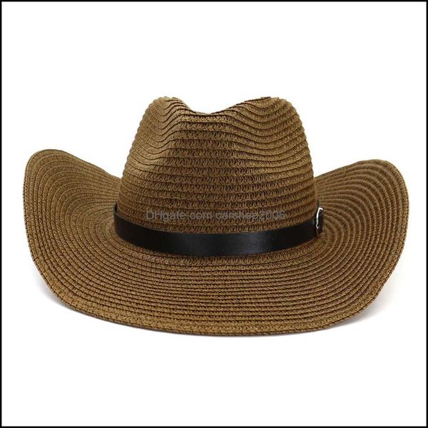 Hüte mit breiter Krempe, Mützen, Hüte, Schals, Handschuhe, Modeaccessoires, Western-Cowboy-Stil, für Männer und Frauen, Outdoor, Strand, Sonnenschutz, Drop-Lieferung 20