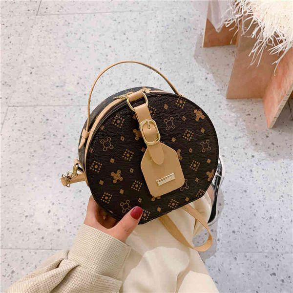 

2022 factory wholesale new net red women's popular old flower portable small round bag fashion one shoulder messenger bag jdij