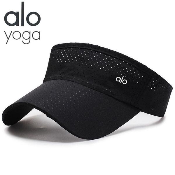 

alo yoga sports cap ladies adjustable sports headband sun sports sun visor running cap tennis beach hat outdoor tennis cap2533, Black;white