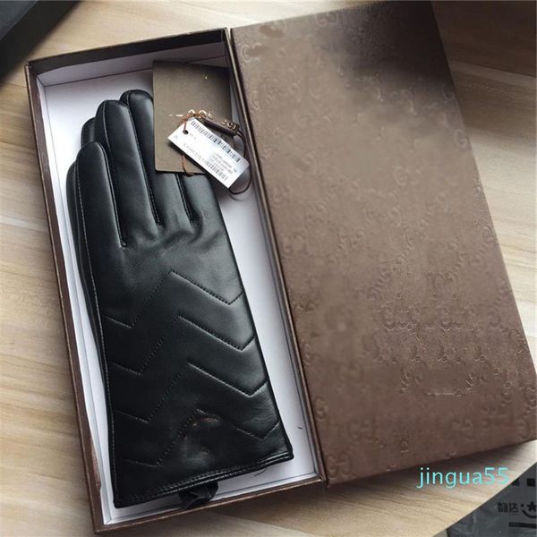 

fashion luxury designer gloves men' and women' leather gloves women' sheepskin touch screen winter thickened war297n, Blue;gray