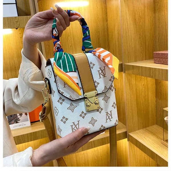 

factory wholesale box bag women's korean printed single shoulder small square net red foreign style messenger