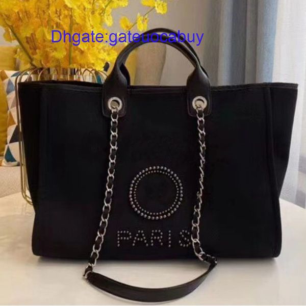 

luxury label pearl fashion beach bags brand ch evening bag designers canvas portable large capacity female handbag classic women big handbag