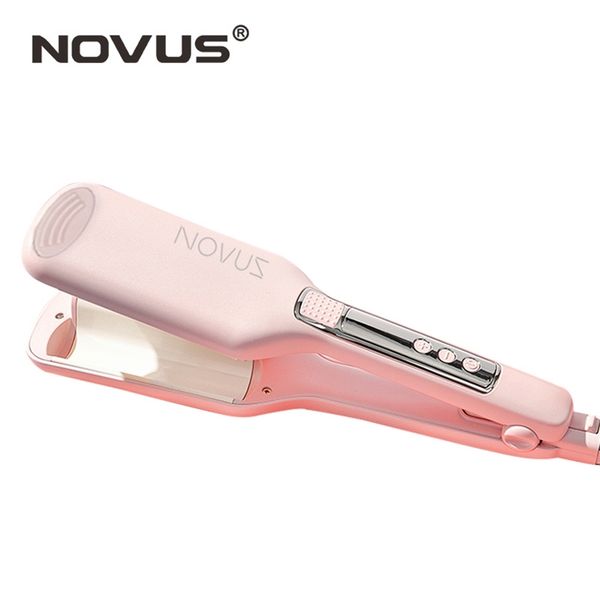 

novus 28mm big wave curling iron ceramic hair curler deep wavy curler egg rolls led display 2 barrels hair styler tools 220624