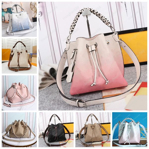 

2022 muria bucket bags women crossbody bella long shoulder strap handbags curved leather handbag purse old flower lady tote bags tag key bag