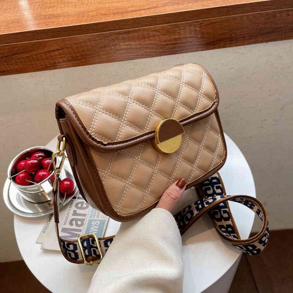 

2022 factory wholesale new versatile small square high-grade lingge ins broadband single shoulder messenger women's bag aspc