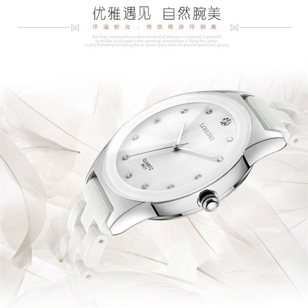 Luxo de Luxo Cerâmica Cerâmica Classic Classic Easy Read Sport Wrist Watch Top Quality Lady Watch 201119