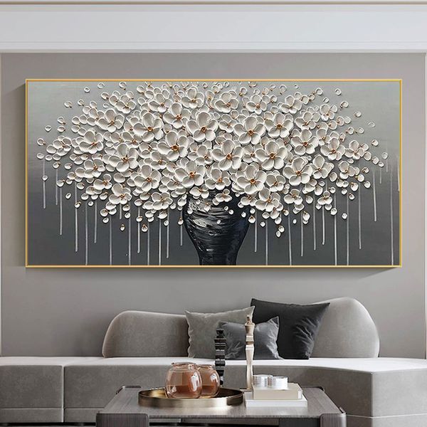 Rich Tree Flower Leave Poster Tela Pittura Paesaggio Modern Home Decor Stampe Wall Art Pictures For Living Room No Frame Art