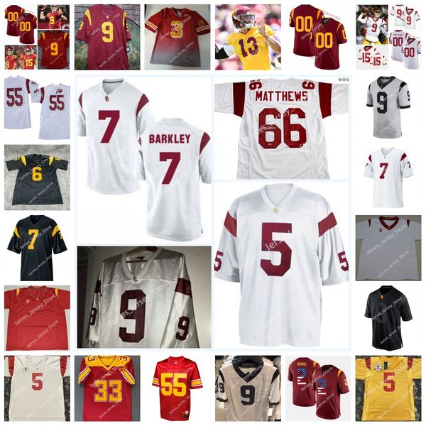 

9 kedon slovis 7 matt barkley usc trojans football jersey 15 drake london 83 josh falo 18 raymond scott 16 prophet brown 4 max williams 30 c, Black