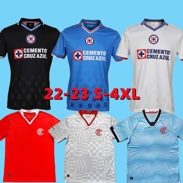 

liga mx campeones 2022 2023 cruz azul tolucacd soccer jerseys rodriguez antuna pineda alvarado romo romero home away 3rd 22 23 football, Black;yellow