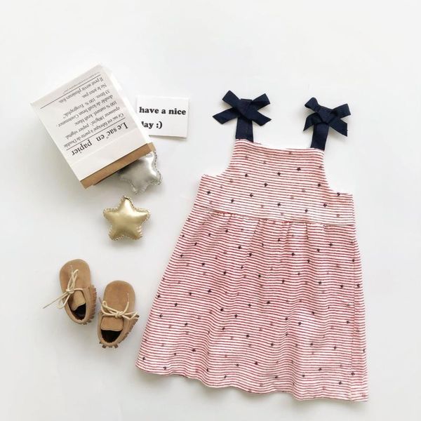 

girl's dresses tonytaobaby summer girl baby girl's stripe star dress, Red;yellow