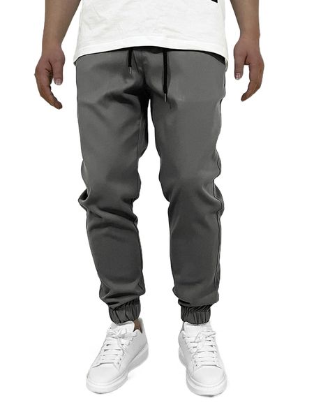

men solid drawstring waist pants t1nx#, Black