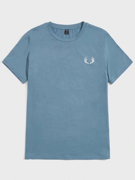 

men round neck graphic print tee v2kz#, White;black