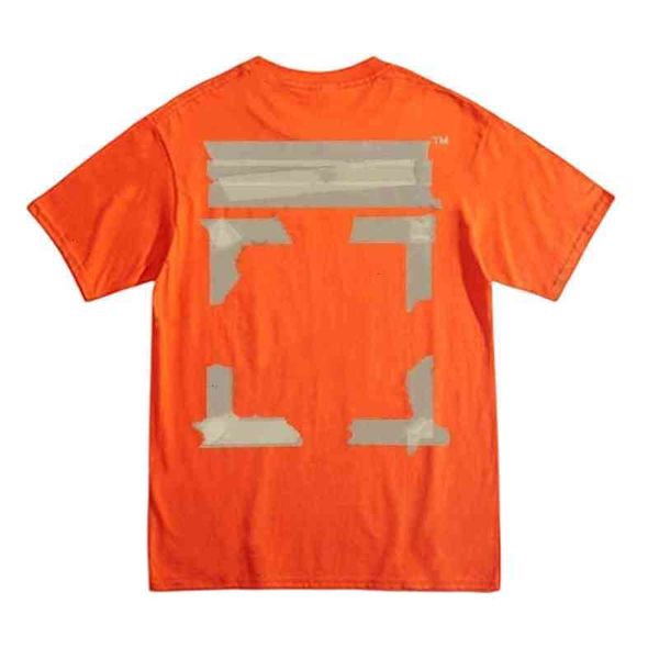 

off fashion t- shirts men's t-shirts 2022 summer women's and bronzing embossing new rubber stripe printed short sleeve t-shirt ow, White;black