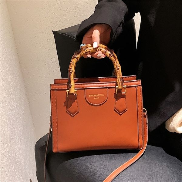 

bamboo hand autumn new fashion women's large capacity messenger single commuter portable tote wholesale design purses online