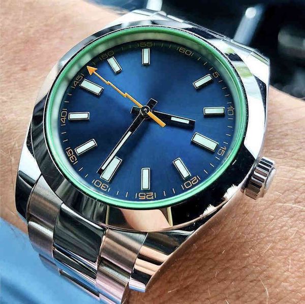 Data de relógio Uxury GMT Grande série masculina de alta qualidade da série de 40 mm Sapphire vidro prateado branca aço inoxidável Pulseira de aço automático Workingdfgm