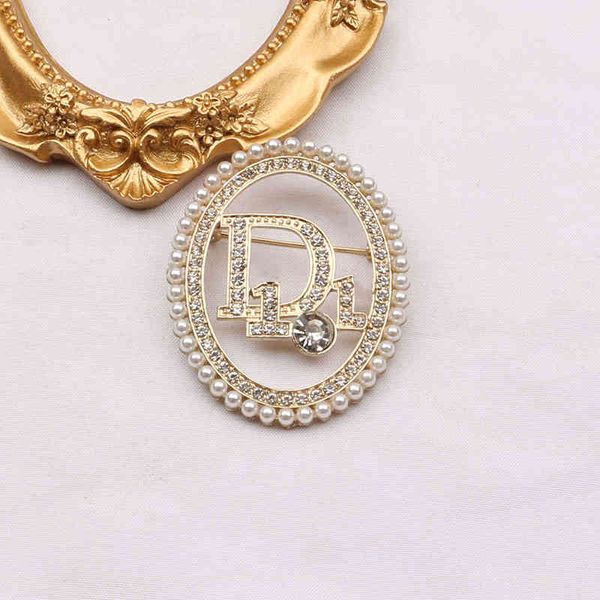 

fashion new jewelry trend luxury brand designer wholesale beautiful pearl stitching d home atmosphere versatile pin buckle, Silver