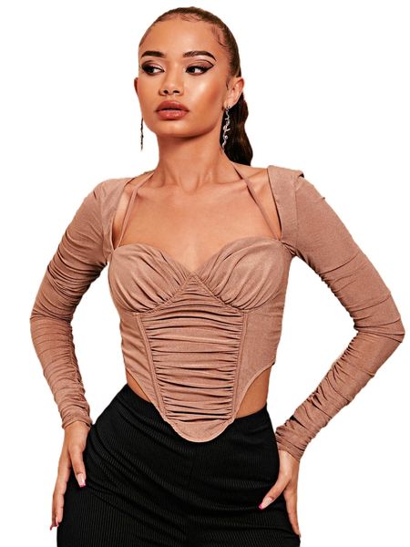 

bae ruched asymmetrical hem tie back tee e4sk#, White