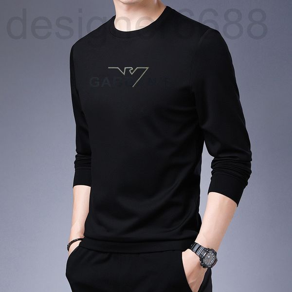 

men's polos designer autumn and winter men's shirt t- polo high-end printed bottomed sweater casual youth long sleeve bp8k, White;black