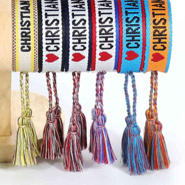 

fashion brand friendship charm bracelets bangles women men adjustable embroidery tassel bangle couple braided jewelry designer woven fabrics, Golden;silver