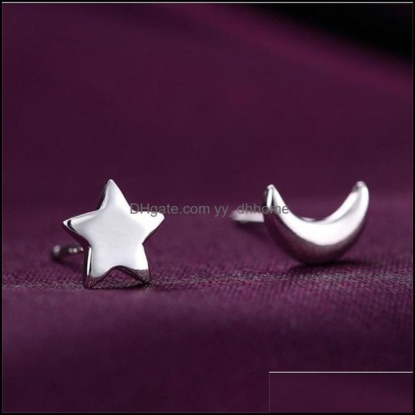 

charm earrings jewelry new fashion moon and stars moonlight express design sier plated stud wholesale nickel 225 r2 drop delivery 2021 kb7ha, Golden