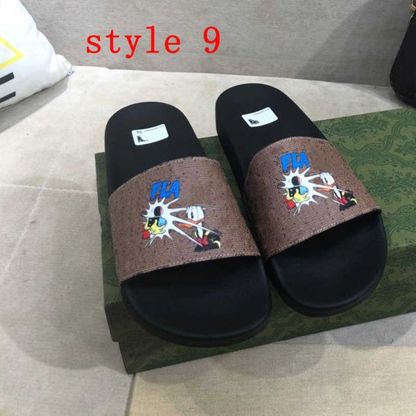 

miss designer flat sandals printing rubber slippers fashion men's and women's shoes luxury outdoor flip flops multic, Black
