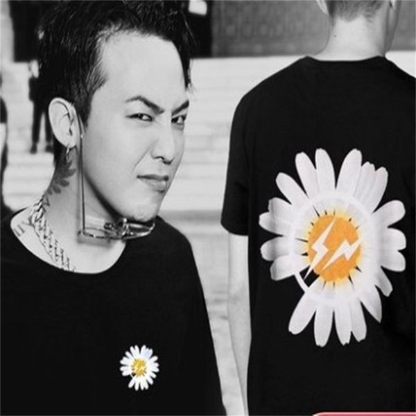 

summer peaceminusone black print t shirt men women gd lightning fujiwara hiroshima pattern 220725, White;black