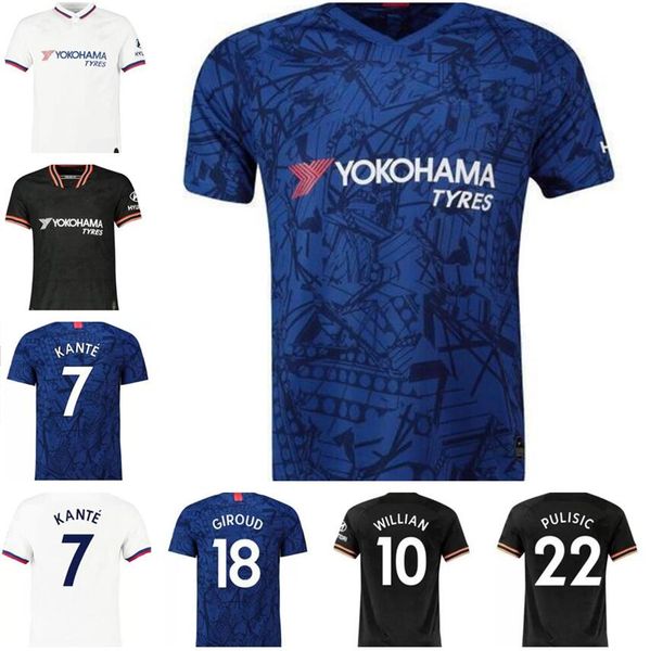 

thailand 2019 2020 kante willian pulisic giroud soccer jersey camiseta de football shirt 19 20 pedro abraham maillot camisetas., Black;yellow