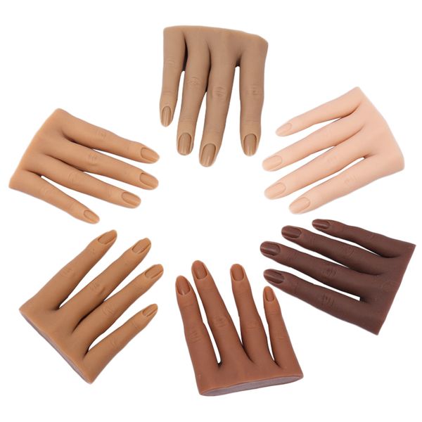 

nails practice silicone hand model 3d mannequin fake hand manicure pedicure display model moveable 220726
