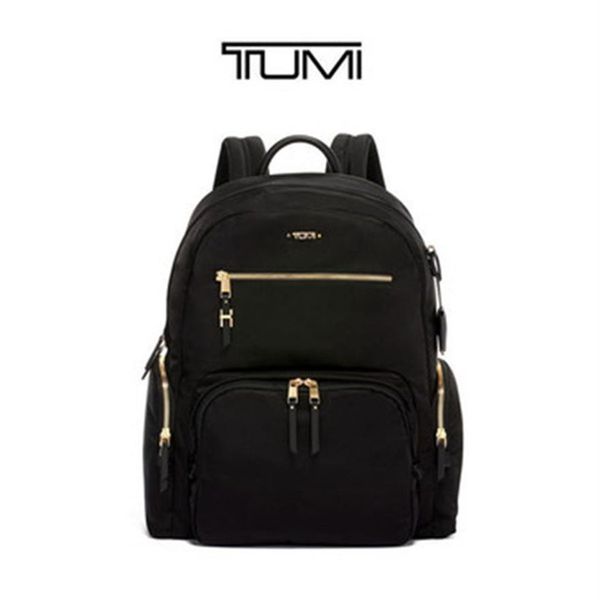 

tumi backpacks female 196300 nylon with leather large-capacity waterproof computer backpack travel bag237o