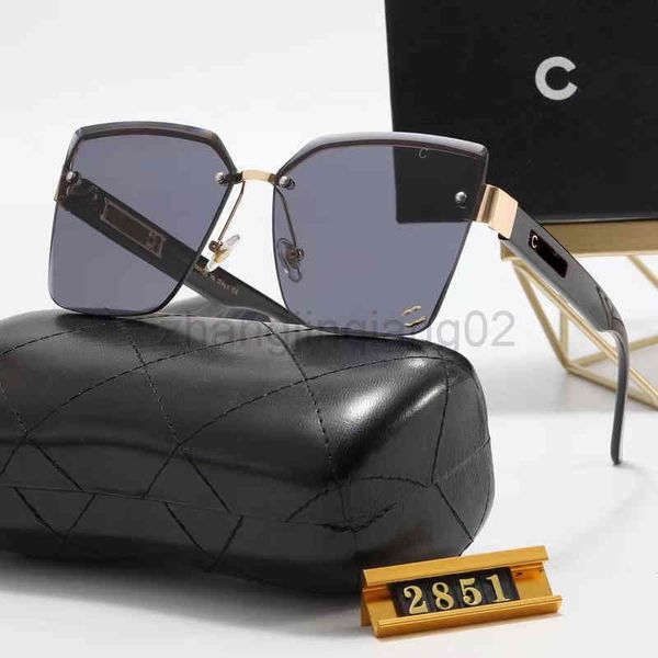 

designer channel sunglasses luxurious woman mens lovers fashion frameless square personalized gradient sunscreen eye protection sunglasses b, White;black