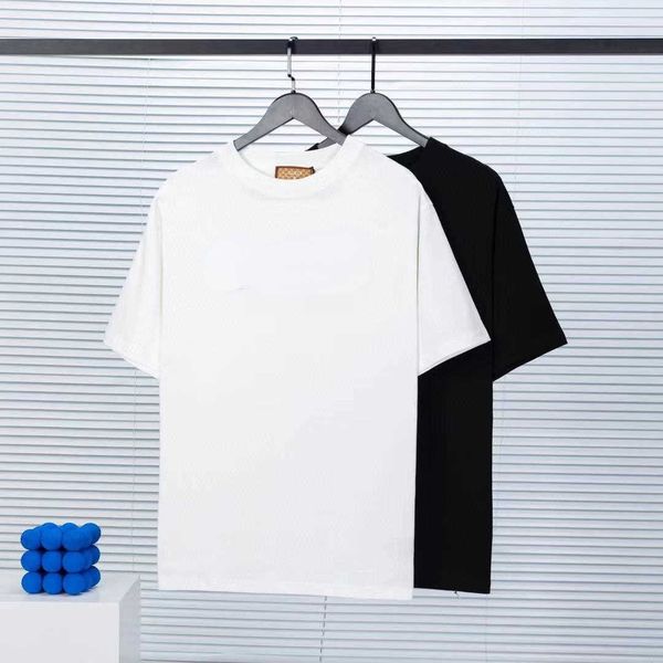 

designer t shirts summer new men's t-shirts fashion brand letter double g silicone print loose casual shirts mens womens sports, White;black