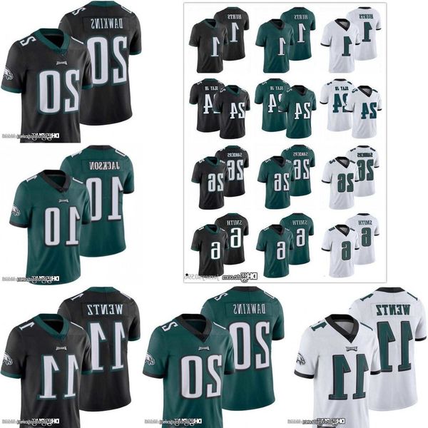 

football jerseys philadelphia''eagles''6 devonta smith 1 jalen hurts, Black;red