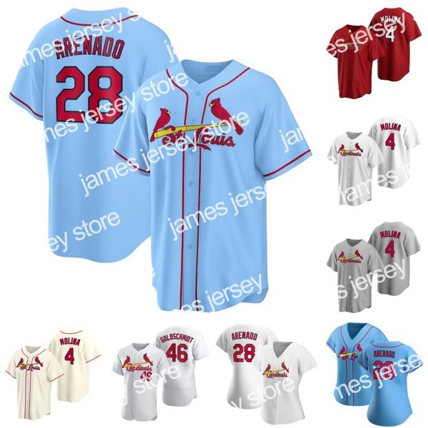 Novo #28 Nolan Arenado Jersey Yadier Molina Harrison Bader Paul Goldschmidt Andrew Knizner Matt Carpenter Edmundo Sosa Jon Lester J.A. Happ Luis