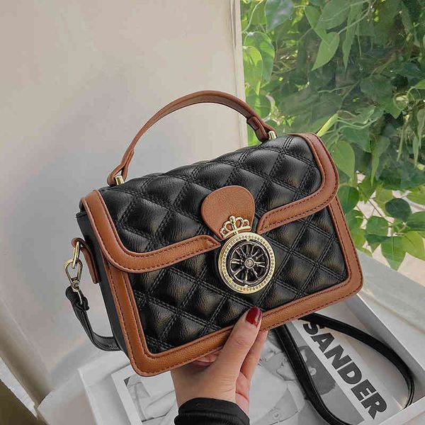 

2022 new women's bag small embroidered thread single msenger mass texture turns square luxury designer shoulder bags for women handbag