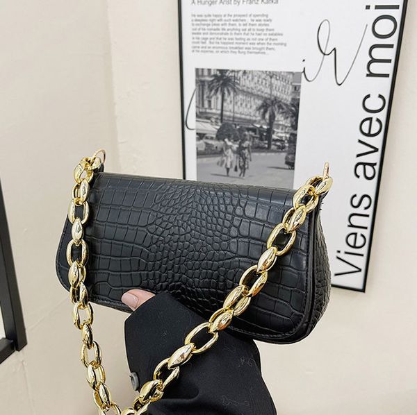 

hbp the solid color fashion shoulder women small bag foreign retro casual chain hand bag female minimalist messenger bags